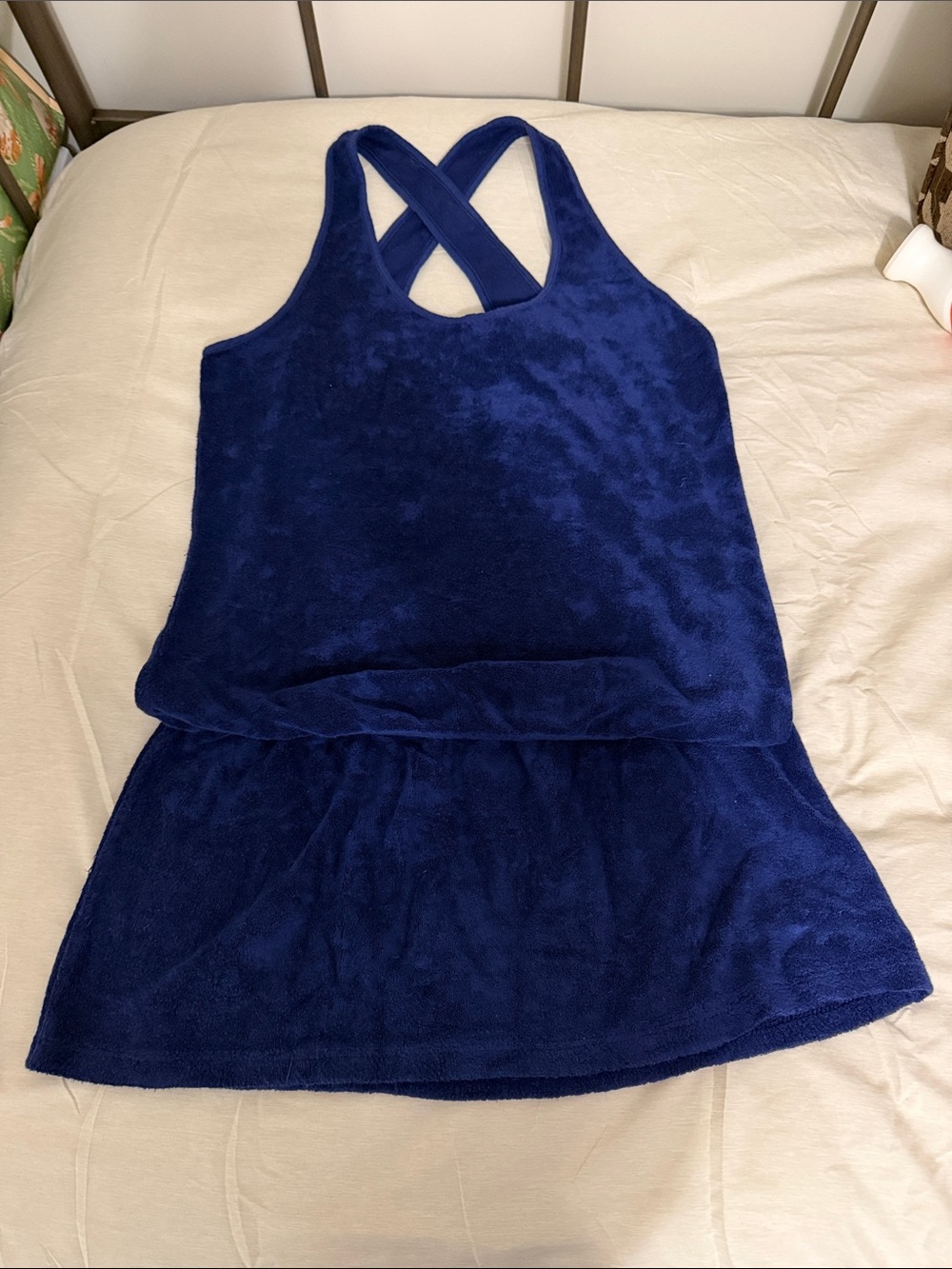 Splendid Navy Blue Terry Crossback Tank Dress